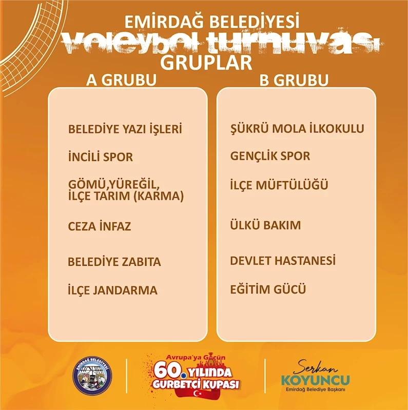 Gurbetçi Kupası Voleybol Turnuvası Başlıyor