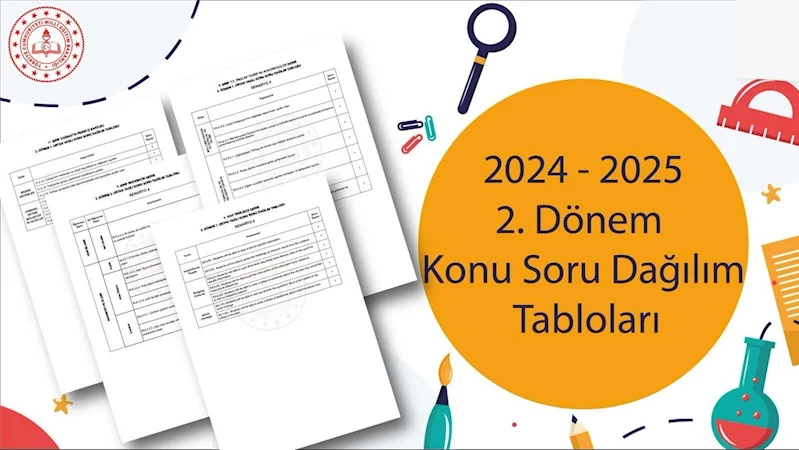 İkinci Dönem Ortak Yazılı Sınavlarına Hazırlık: Örnek Konu ve Soru Dağılım Tabloları Yayınlandı