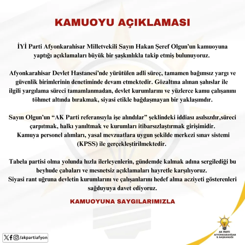  Siyasi etikle bağdaşmayan bir yaklaşımdır!